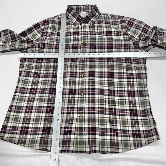 Brooks Brothers Men Regent Multicolor Button Down Plaid Long Sleeve Shirt Sz XL - Picture 6 of 8